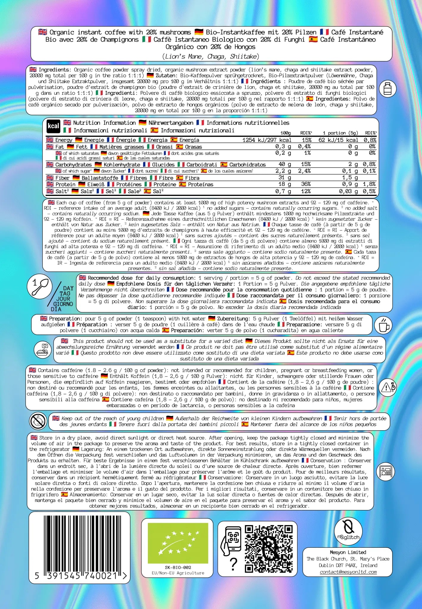 Café aux Champignons Bio